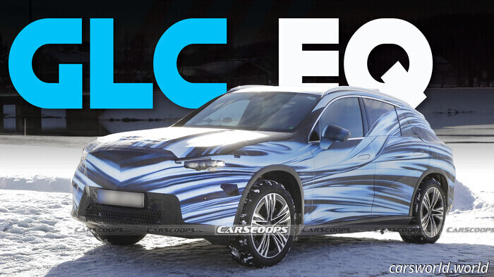 2027 Mercedes GLC EV Removes Its Heavy Camouflage, Adopts Sleek New Slim Camo Outfit | Carscoops